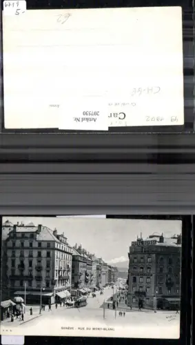 207530,Geneve Genf Rue du Mont-Blanc Straßenansicht Hotel Suisse