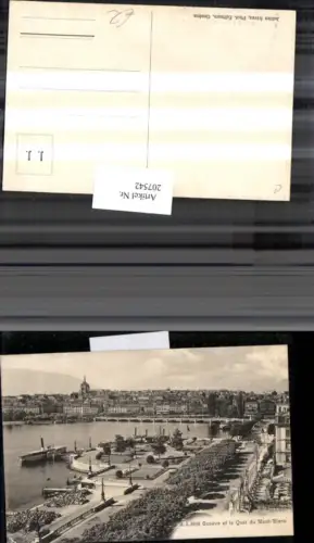 207542,Geneve Genf et le Quai du Mont-Blanc Teilansicht