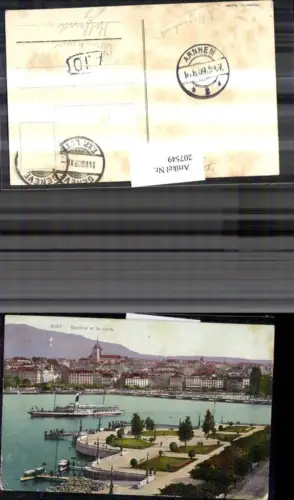 207549,Geneve Genf et la rade Teilansicht Dampfer