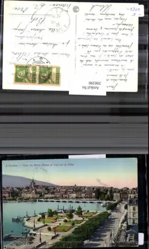 208390,Geneve Genf Teilansicht Quai du Mont-Blanc et Vue sur la Ville