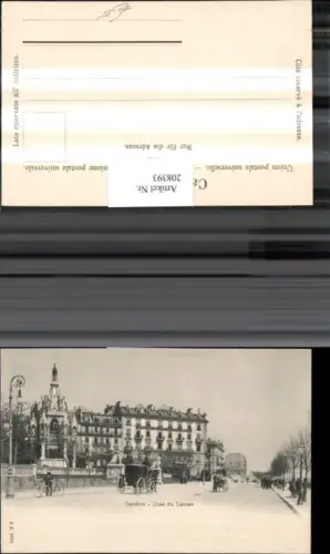 208393,Geneve Genf Quai du Leman Straßenansicht Denkmal Brunswick