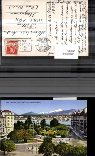 208406,Geneve Genf Place des Alpes et Mont-Blanc