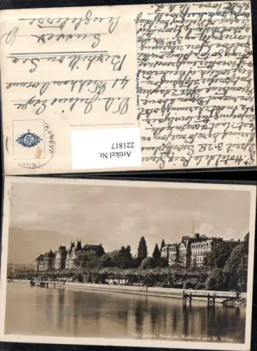 221817,Geneve Genf Palais des Nations et quai W. Wilson