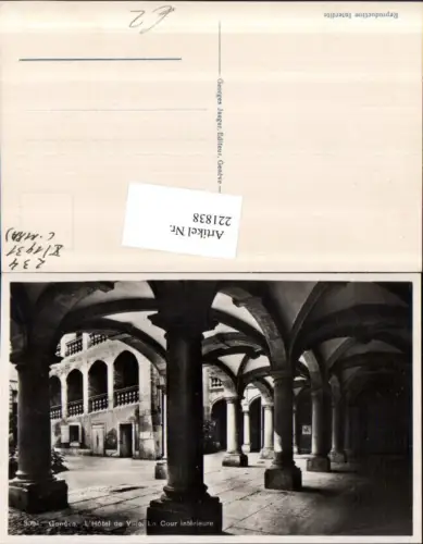 221838,Geneve Gen L'Hotel de Ville La Cour interieure Arkaden