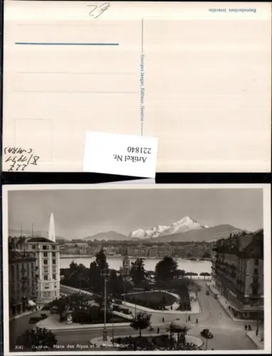 221840,Geneve Genf Place des Alpes et le Mont-Blanc