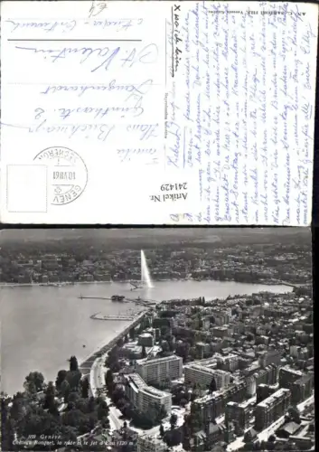241429,Genf Geneve Totale Chateau Bonquet la rade et le Jet d'Eau