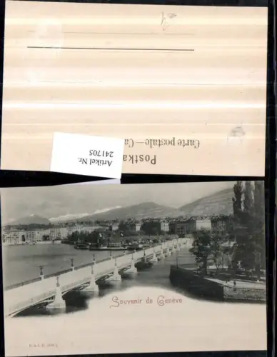 241705,Genf Geneve Teilansicht Brücke