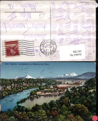 241708,Genf Geneve La Jonction du Rhone et le l'Arve