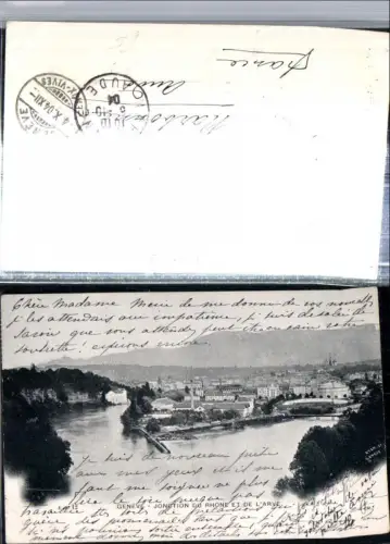 309698,Geneve Genf Teilansicht Jonction du Rhone et de l'Arve