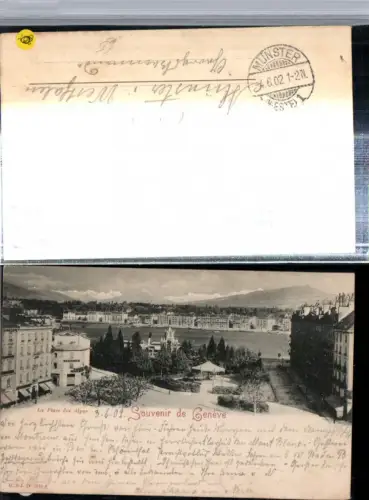 309725,Geneve Genf La Place des Alpes Teilansicht Denkmal Brunswick Pension