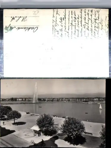 309747,Geneve Genf Teilansicht Promenade Fontäne
