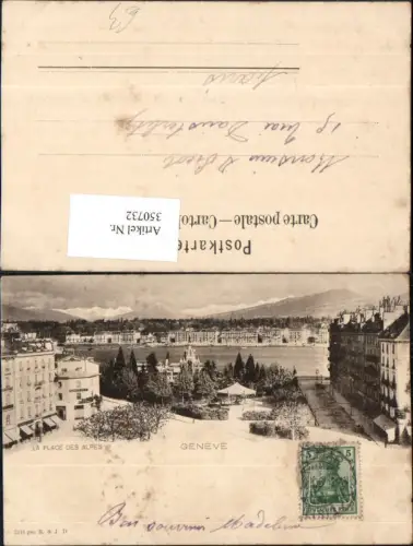 350732,Geneve Genf Place des Alpes Teilansicht