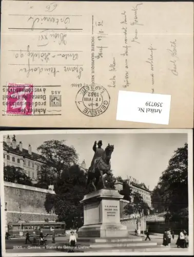 350739,Geneve Genf Statue Denkmal du General Dofour