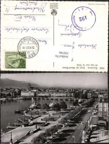 350746,Geneve Genf Quai du Mont-Blanc et vue sur la Ville Teilansicht