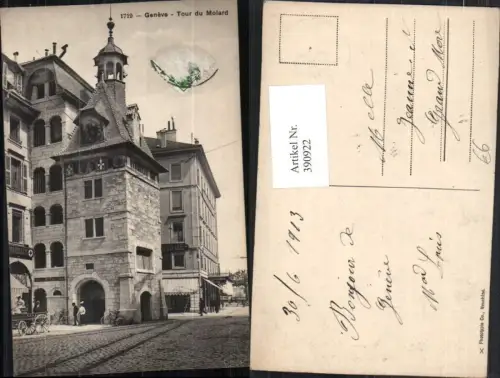 390922,Geneve Genf Tour du Molard Turm Straßenansicht