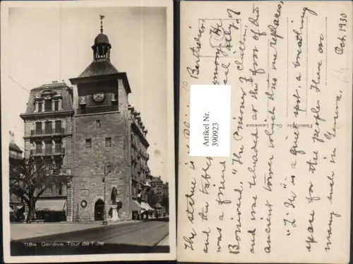 390923,Geneve Genf Tour de l'Ile Turm Straßenansicht