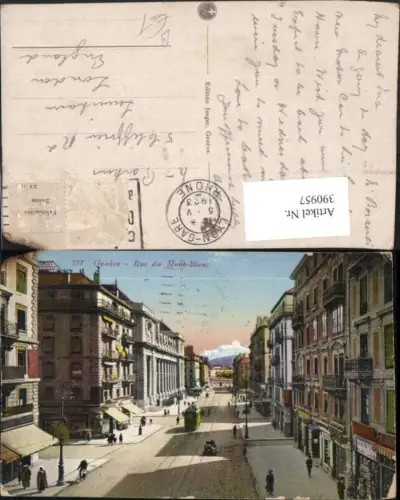 390957,Geneve Genf Rue du Mont-Blanc Straßenansicht