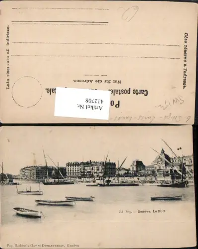 412708,Geneve Genf Le Port Hafen Segelboote Boote