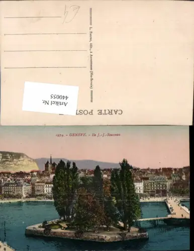440055,Genf Geneve Ile Rosseau Teilansicht Insel