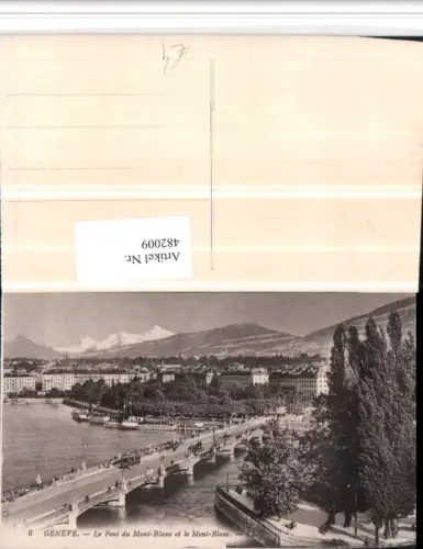 482009,Geneve Genf Pont du Mont-Blanc Teilansicht Brücke