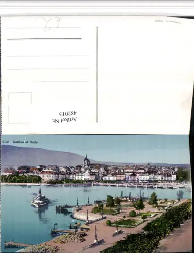 482015,Geneve Genf et Rade Teilansicht Dampfer