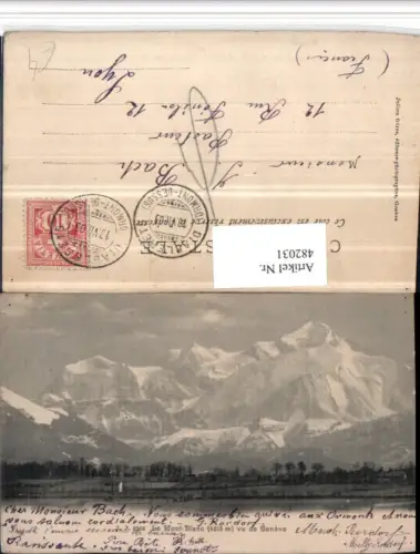 482031,Le Mont-Blanc vu de Geneve Genf Bergkulisse