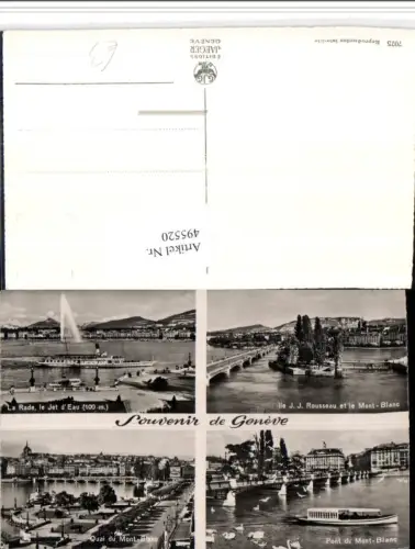 495520,Geneve Genf Rade Dampfer Pont Brücke Mehrbildkarte