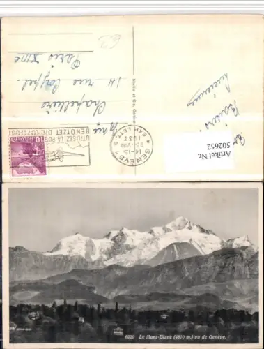 502652,Le Mont-Blanc vu de Geneve Genf Bergkulisse