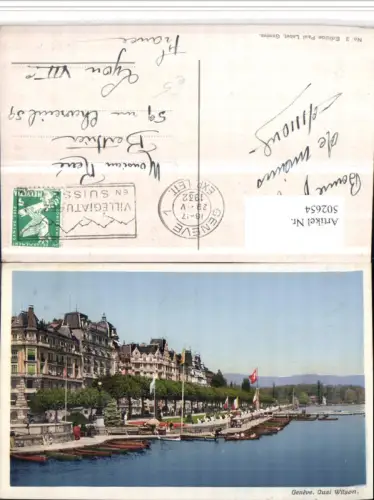502654,Geneve Genf Quai Wilson Boote