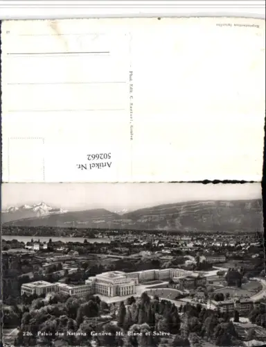 502662,Geneve Genf Palais des Nations et Mont Blanc Saleve