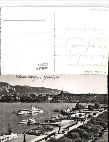 502663,Geneve Genf La Rade Teilansicht Anlegestelle Dampfer