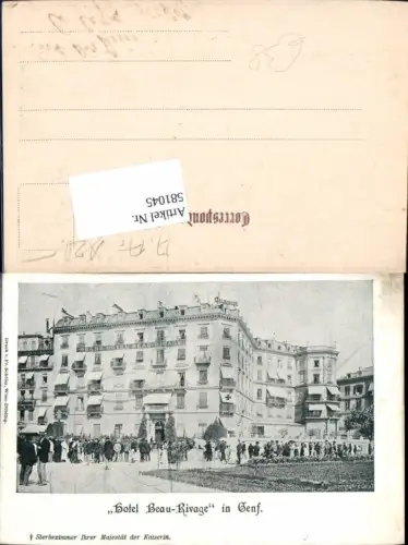 581045,tolle AK Genf Geneve Hotel Beau Rivage 1900