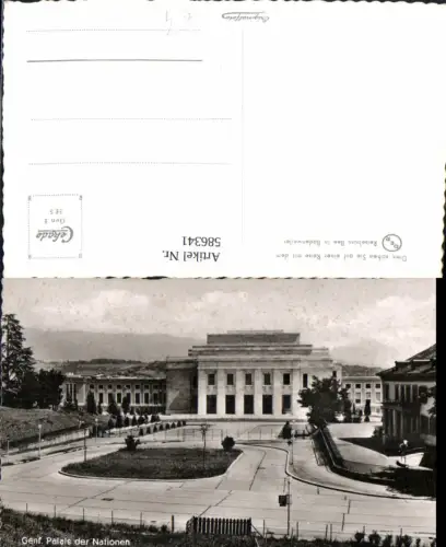 586341,Foto Ak Genf Palais d. Nationen Switzerland