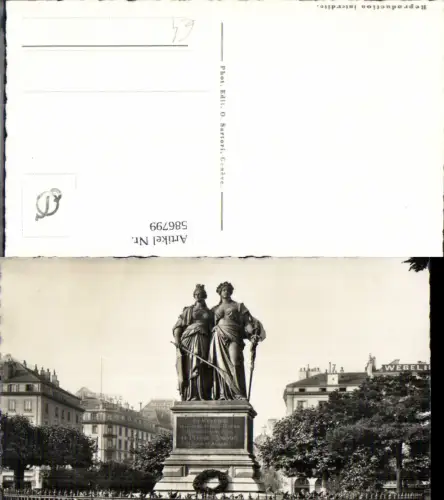 586799,Foto Ak Geneve Monument National Genf Switzerland