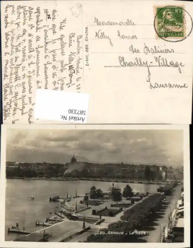 587330,Foto Ak Geneve Genf La Rade Switzerland
