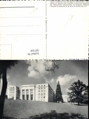 587358,Geneve Genf Le Secretariat de la S. D. N. Switzerland