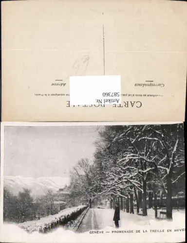 587360,Geneve Genf Promenade de la Treille en hiver Winter Switzerland