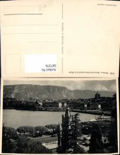587376,Geneve Genf Monument Brunswick et la Rade Switzerland