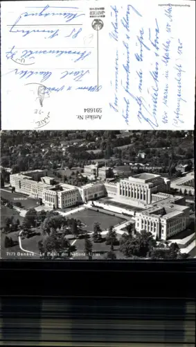 591684,Foto Ak Geneve Genf Le Palais des Nations-Unies Switzerland