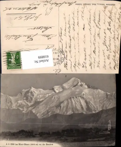 618899,Le Mont Blanc vu de Geneve Genf