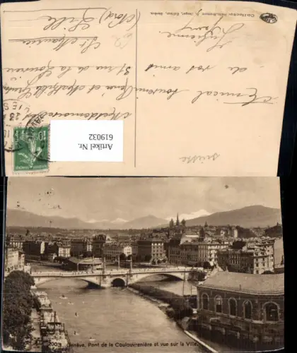 619032,Geneve Genf Pont de la Coulouvreniere et vue sur la Ville