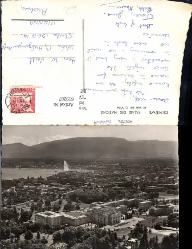 619287,Foto Ak Geneve Genf Palais des Nations et vue sur la Ville
