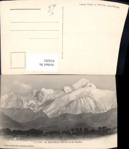 619291,Foto Ak Genf Le Mont Blanc vue de Geneve
