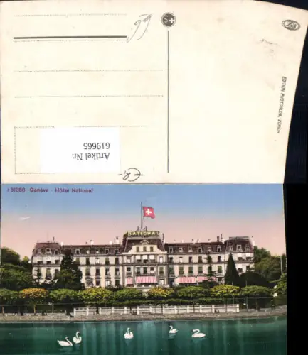 619665,Geneve Genf Hotel National Schwan Schwäne
