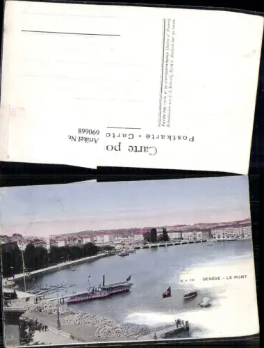 690668 Geneve Genf Le Port Hafen Schiff Dampfer