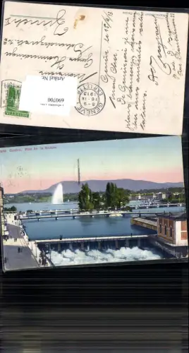 690700 Geneve Genf Pont de la Machine Hafen