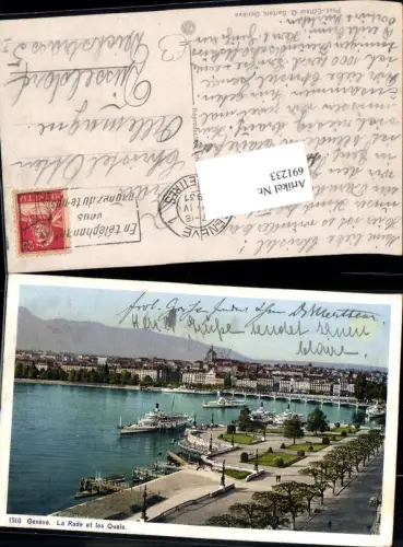 691233 Genf Geneve rade et les Quais