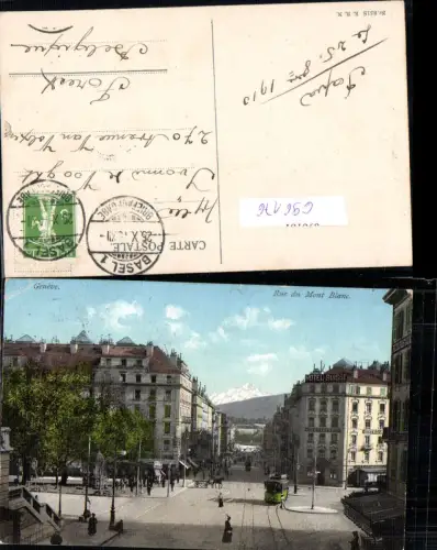 696176 Genf Geneve Rue du Mont Blanc Hotel Suisse