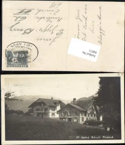 84071,Hotel Rössli in Filzbach Detailansicht Kt Glarus