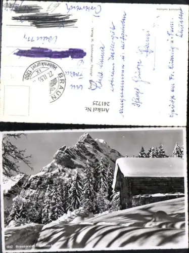 241725,Braunwald Ortstock Bergkulisse Winterbild Kt Glarus
